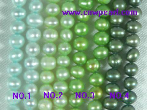 4-5mm dye color freshwater pearl strands on sale